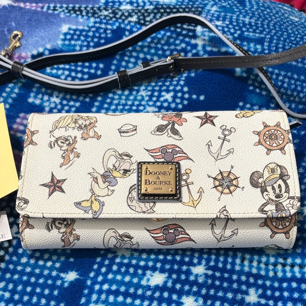 Dooney & Bourke Cream Disney Nautical Crossbody Wallet
